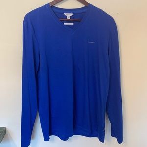 Calvin Klein Royal Blue Logo Long Sleeve Shirt